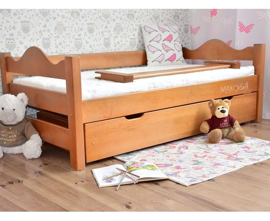 картинка СИЛЬФИДА детская кровать из массива с ящиками и бортиком интернет-магазин Энигуд.ру