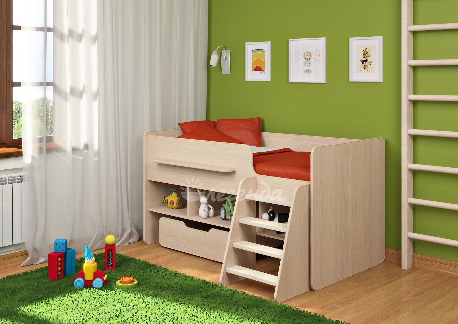 картинка Детская кровать Легенда-6 интернет-магазин Энигуд.ру
