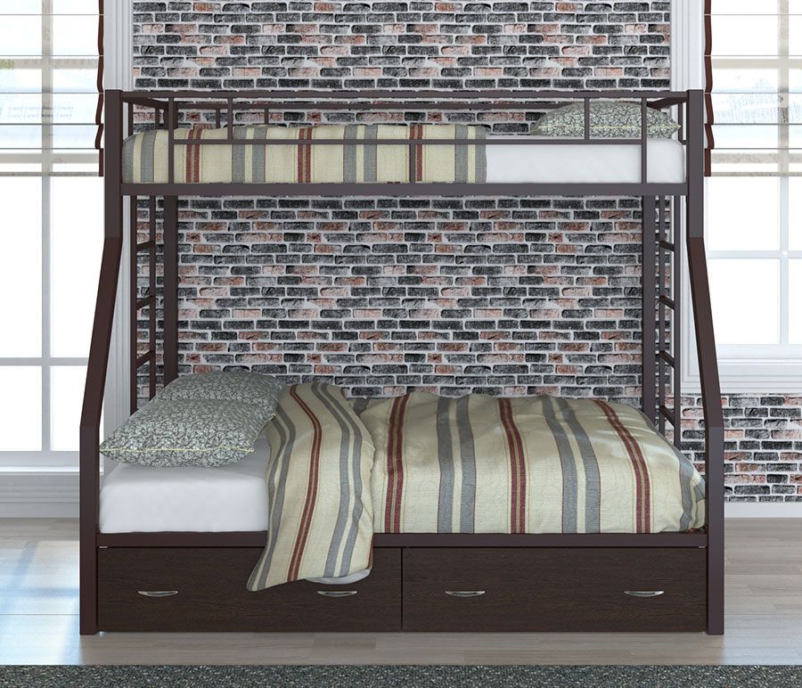 картинка Двухъярусная кровать Раута Твист с ящиками интернет-магазин Энигуд.ру