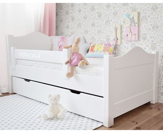 картинка ИНДИЯ детская кровать из массива с ящиками и бортиком интернет-магазин Энигуд.ру