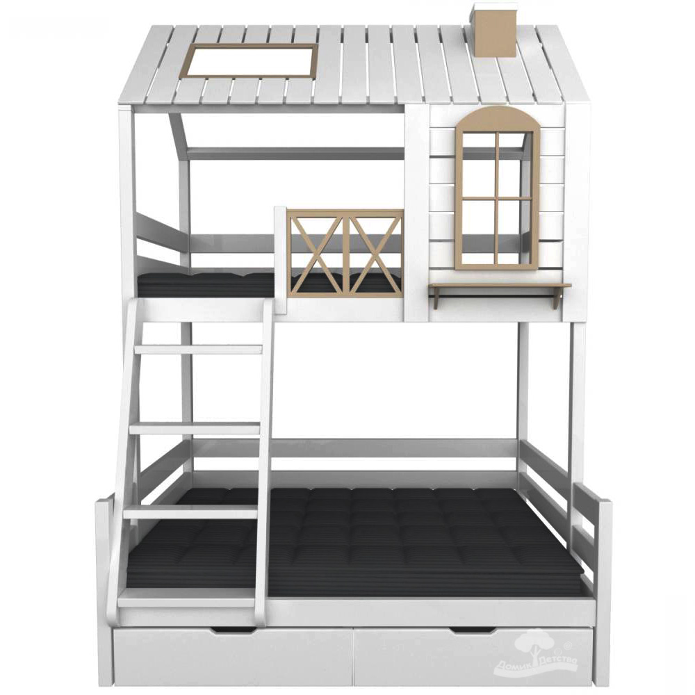 картинка Двухъярусная кровать из массива сосны Домик Детства №38 интернет-магазин Энигуд.ру