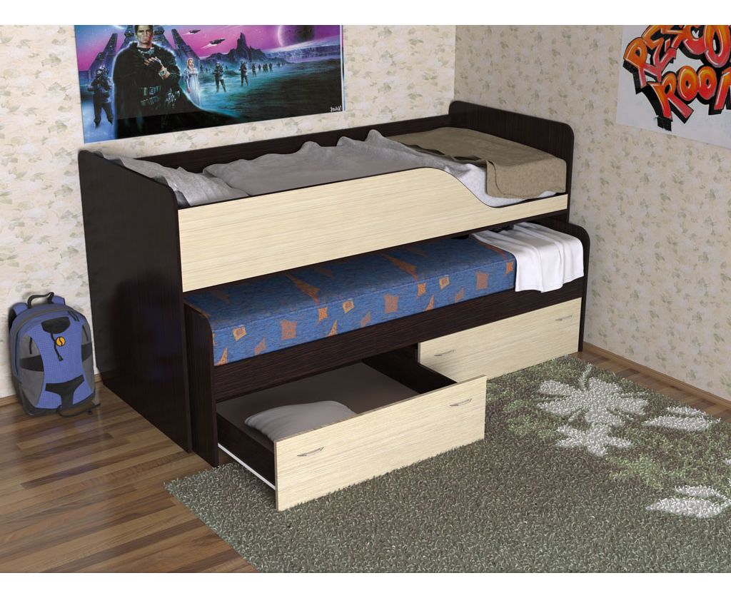 картинка Двухъярусная раздвижная кровать Дуэт-2 интернет-магазин Энигуд.ру