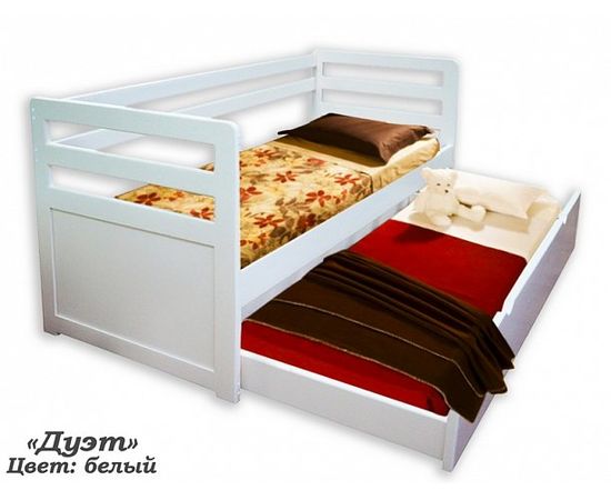 картинка ДУЭТ детская раздвижная кровать из сосны интернет-магазин Энигуд.ру
