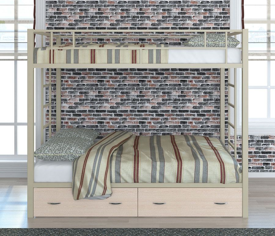 картинка Двухъярусная кровать Валенсия Твист-120 с ящиками от магазина Энигуд.ру