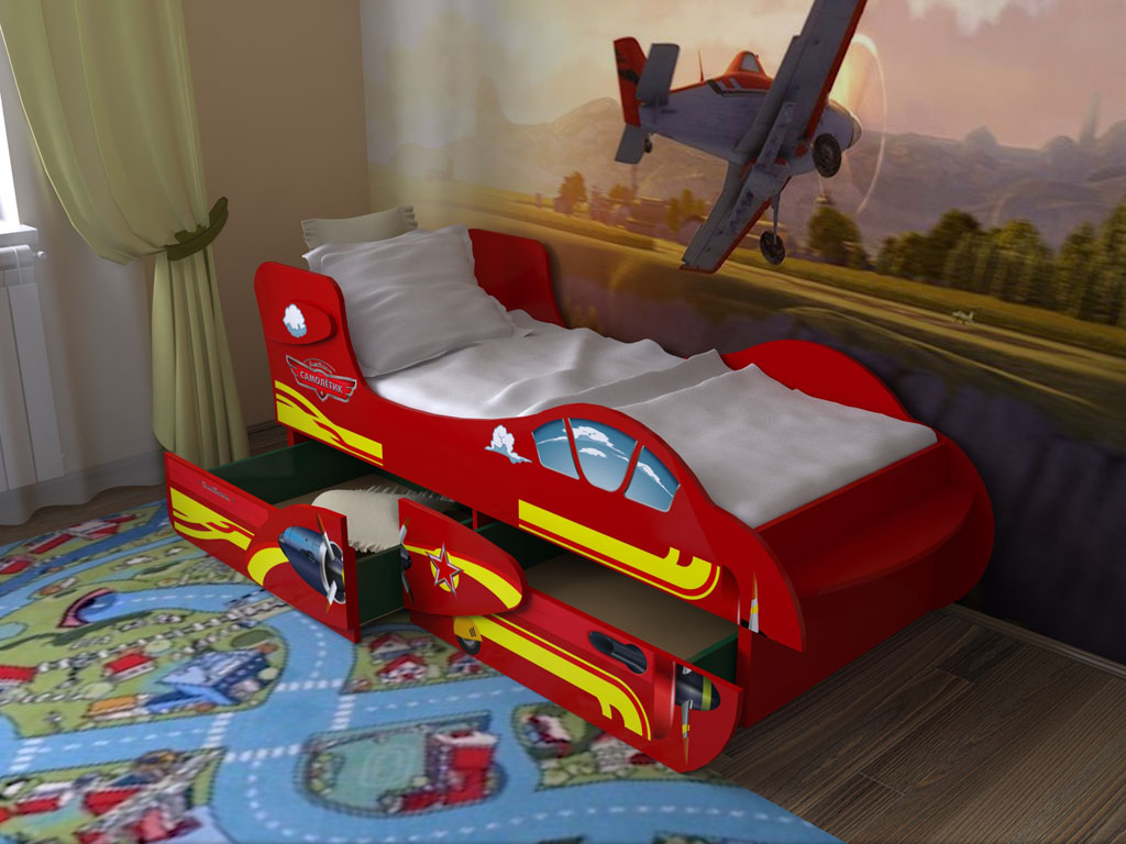 картинка Детская кровать Самолет-2 интернет-магазин Энигуд.ру