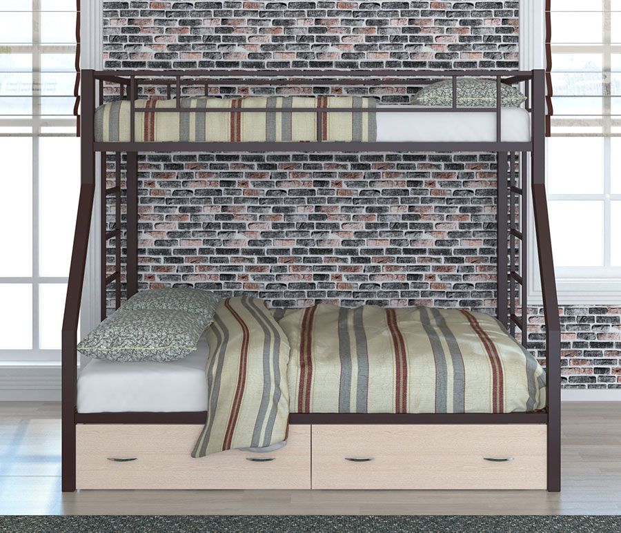 картинка Двухъярусная кровать Раута Твист с ящиками интернет-магазин Энигуд.ру