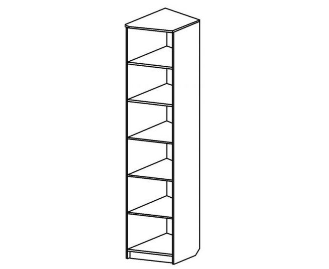 картинка Шкаф-стеллаж угловой узкий МДФ 103-1 СМ интернет-магазин Энигуд.ру