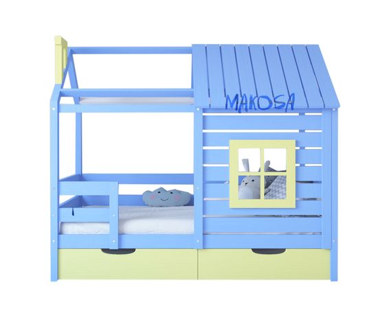 картинка ЭЛЬЗАС детская кровать-домик из массива сосны интернет-магазин Энигуд.ру