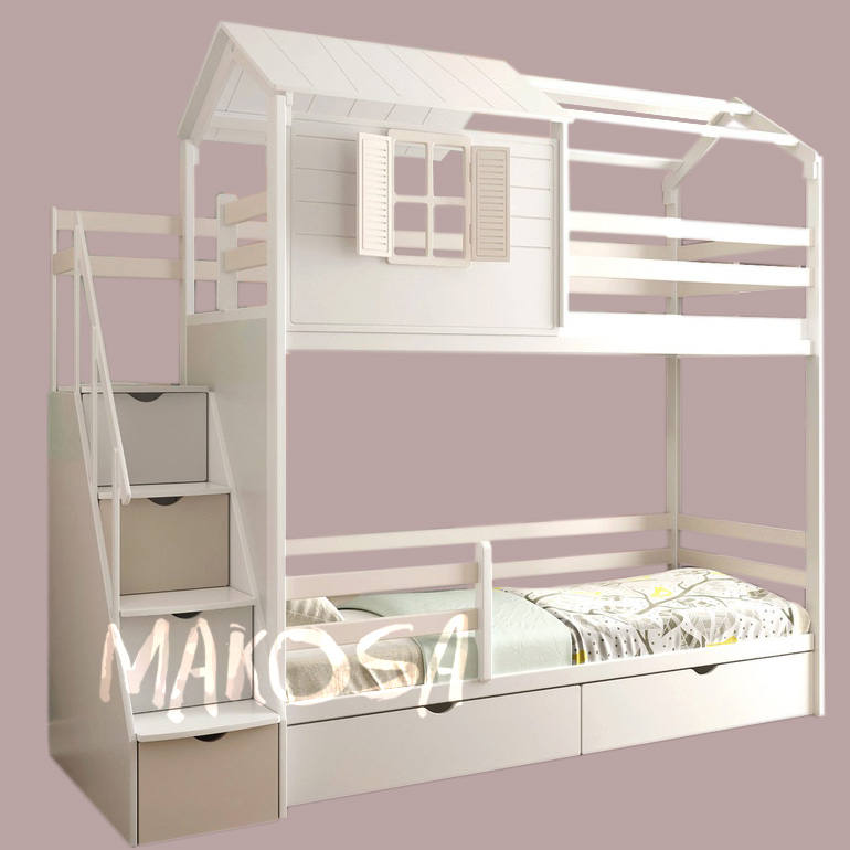 картинка КОЛИБРИ двухъярусная кровать-домик от магазина Энигуд.ру