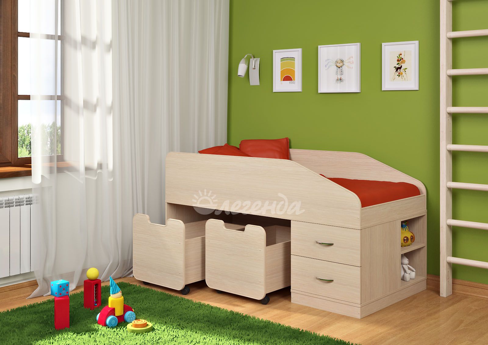 картинка Детская кровать Легенда-8 интернет-магазин Энигуд.ру