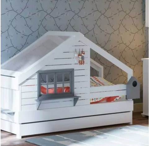картинка ЛАЙК детская кровать-домик из массива сосны интернет-магазин Энигуд.ру