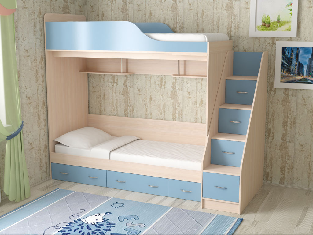 картинка Двухъярусная кровать Дуэт-14 интернет-магазин Энигуд.ру