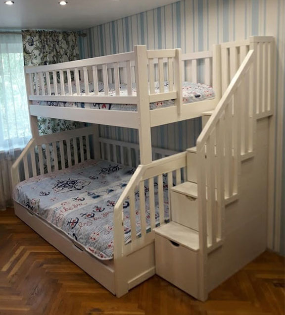 картинка АРТЕК ПЛЮС двухъярусная кровать из сосны интернет-магазин Энигуд.ру