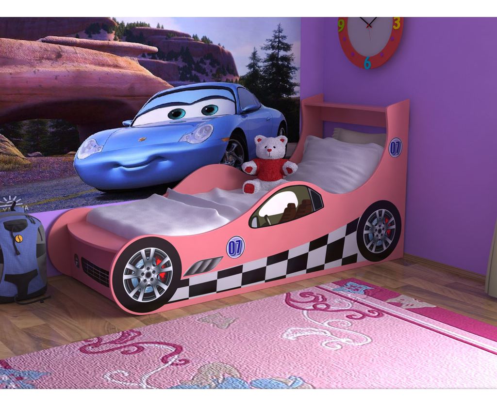 картинка Детская кровать Машинка с 2 ящиками интернет-магазин Энигуд.ру