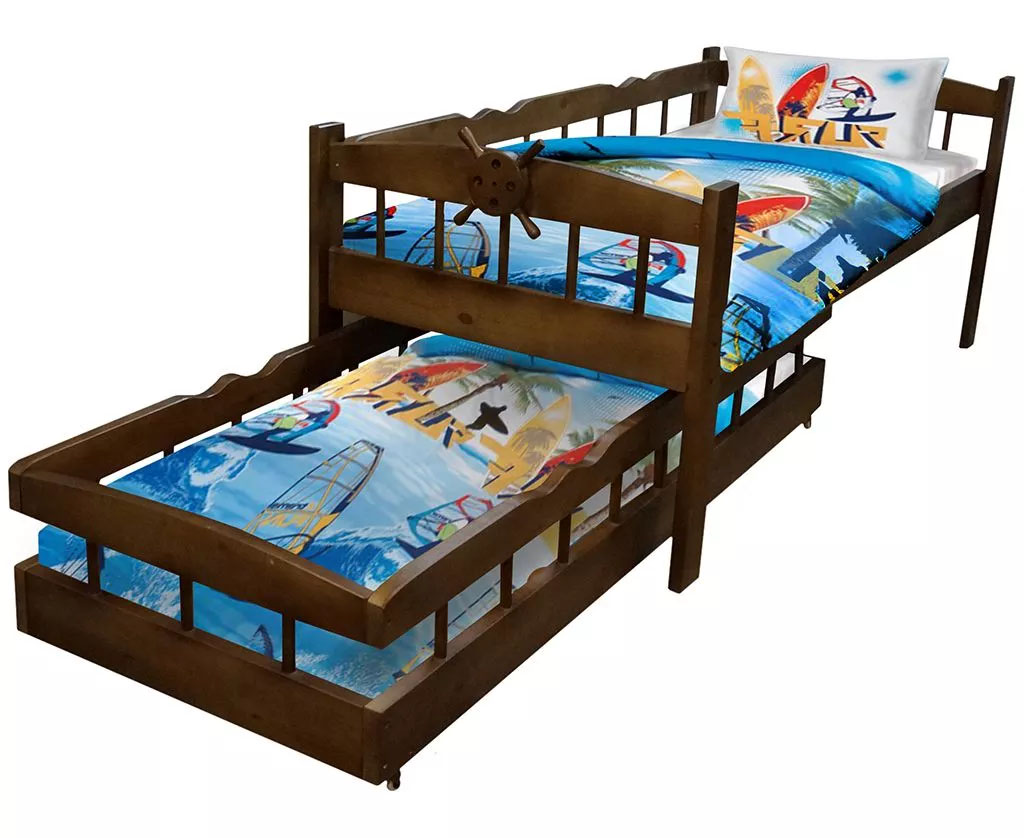 картинка КРУЗЕНШТЕРН детская раздвижная кровать из сосны интернет-магазин Энигуд.ру