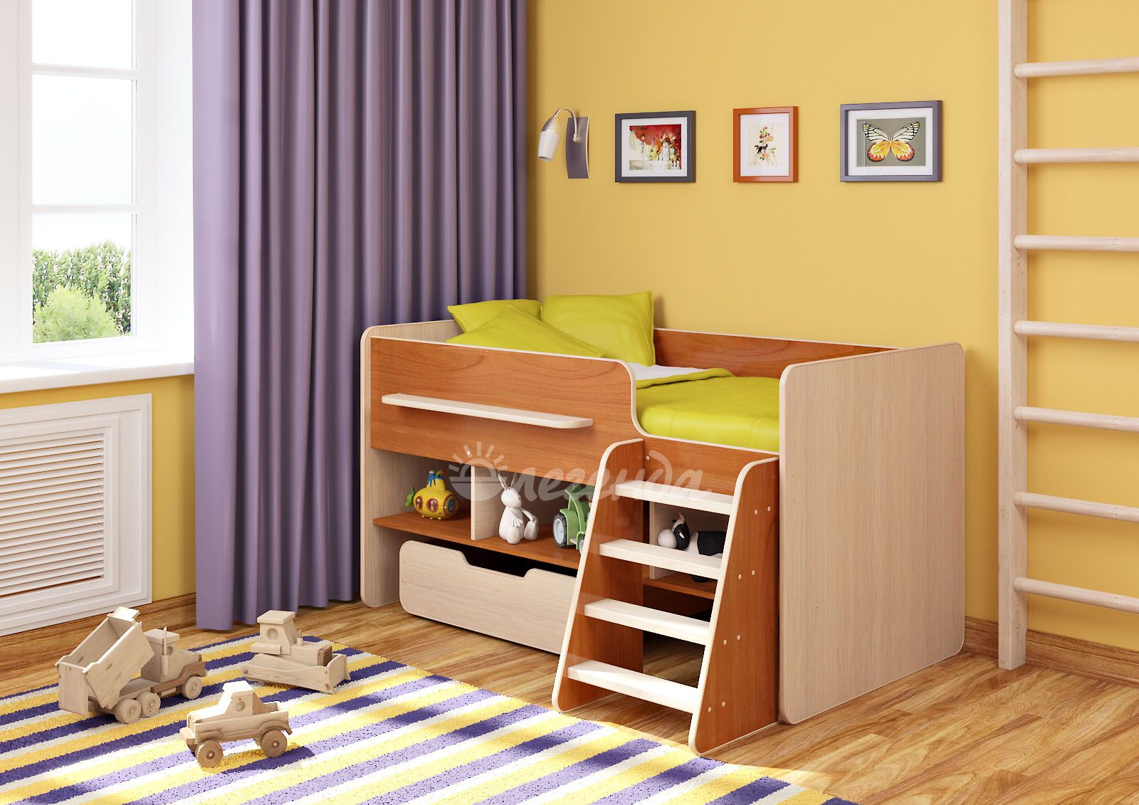 картинка Детская кровать Легенда-6 интернет-магазин Энигуд.ру