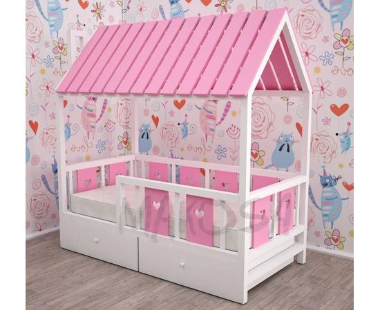 картинка ЛАККИ детская кровать-домик из массива сосны интернет-магазин Энигуд.ру