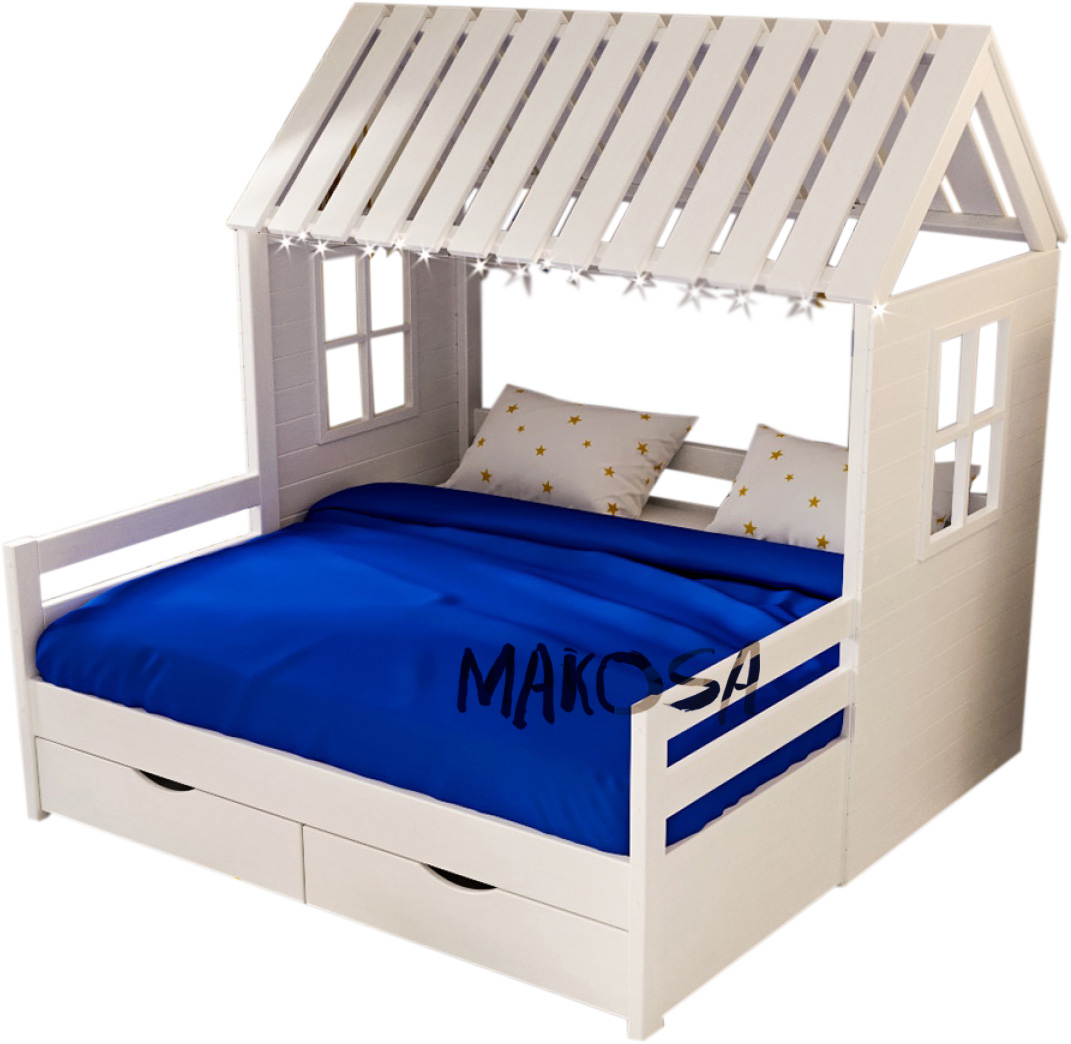 картинка МАЙАМИ одноярусная кровать-домик для двоих интернет-магазин Энигуд.ру