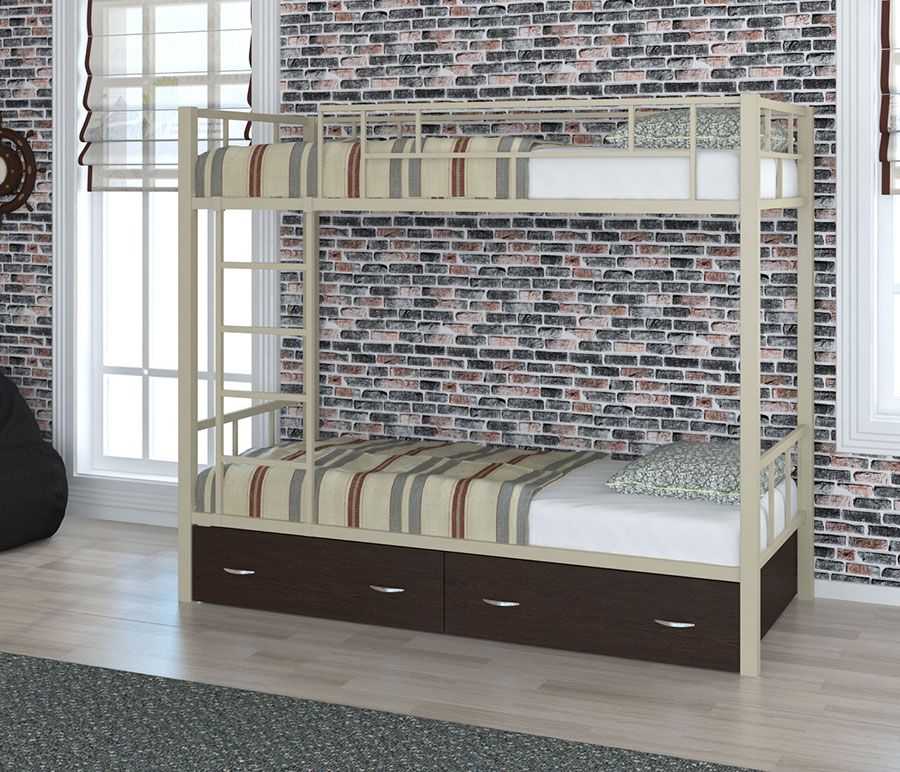 картинка Двухъярусная кровать Валенсия с ящиками интернет-магазин Энигуд.ру