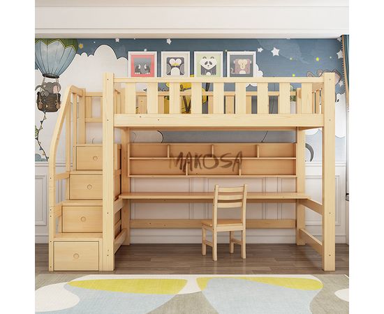 картинка АЙОВА-2 детская кровать чердак со столом интернет-магазин Энигуд.ру