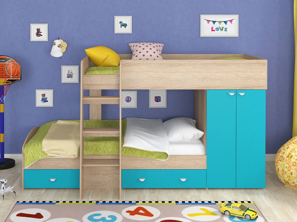 картинка Двухъярусная кровать Golden Kids 2 интернет-магазин Энигуд.ру