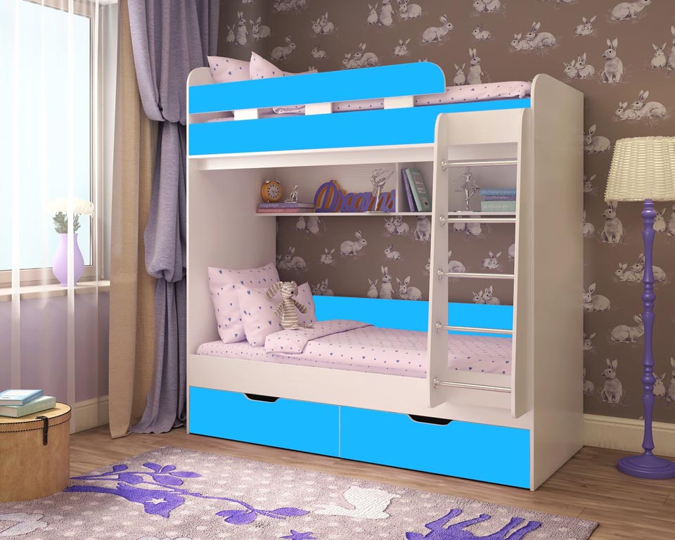 картинка Двухъярусная кровать Юниор-5 интернет-магазин Энигуд.ру