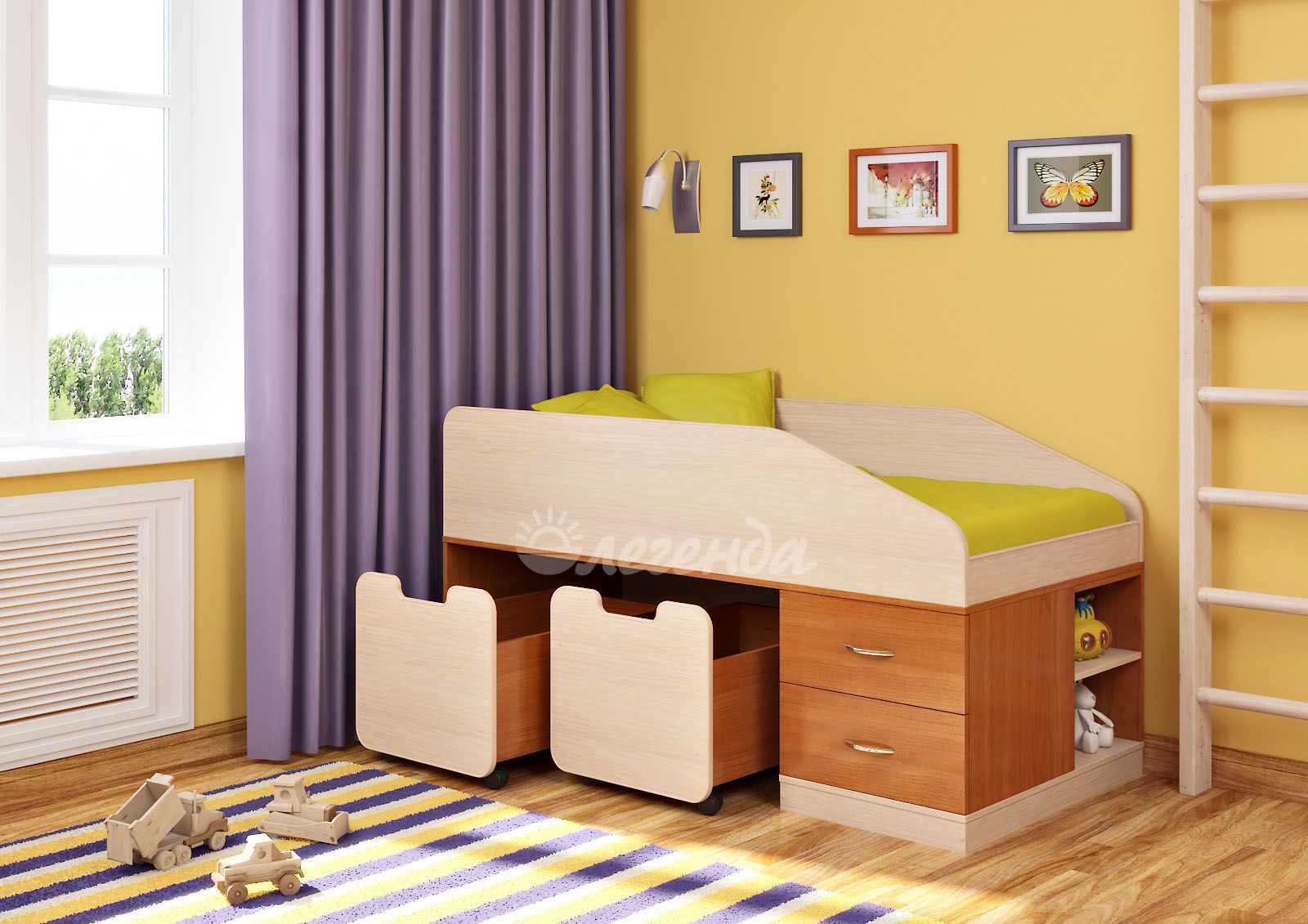 картинка Детская кровать Легенда-8 от магазина Энигуд.ру