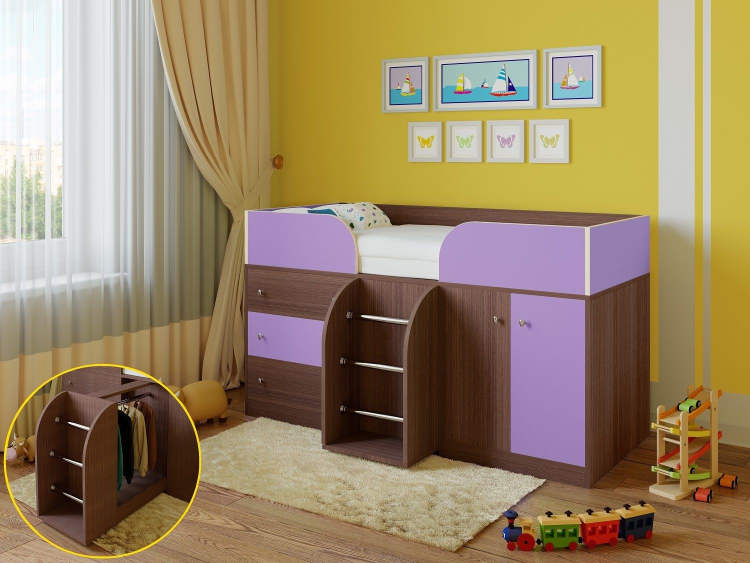 картинка Кровать-чердак Астра-5 интернет-магазин Энигуд.ру