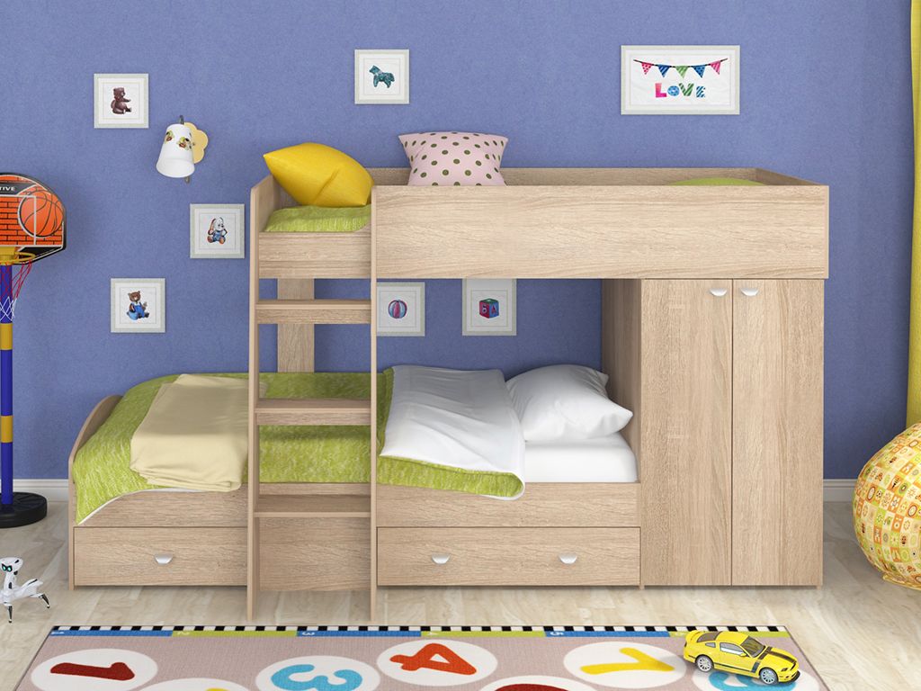 картинка Двухъярусная кровать Golden Kids 2 от магазина Энигуд.ру