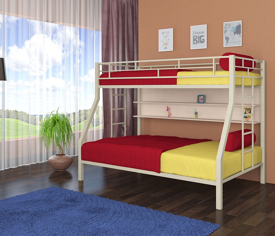 картинка Двухъярусная кровать Милан с полкой от магазина Энигуд.ру