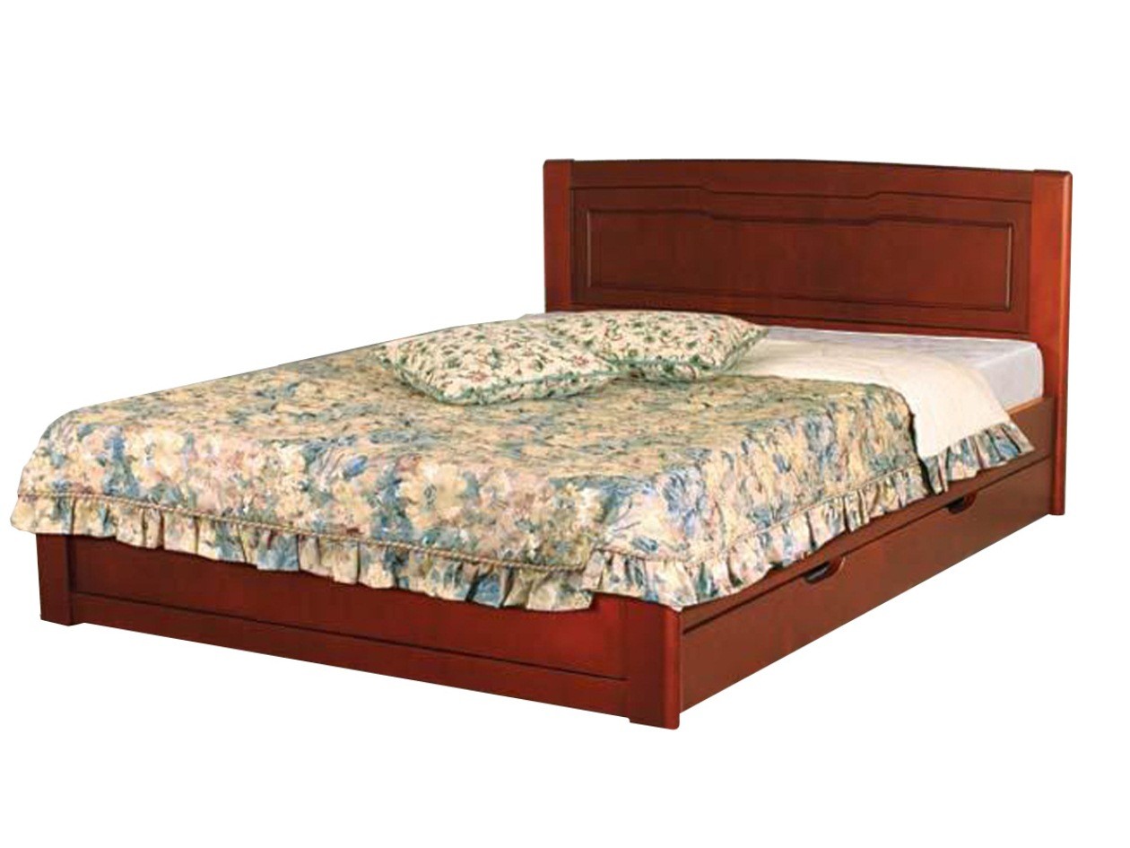 картинка АРИЭЛЬ-2 односпальная кровать из массива сосны с ящиками от магазина Энигуд.ру