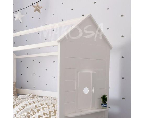 картинка НИКОЛЬ детская кровать домик с ящиками из массива сосны интернет-магазин Энигуд.ру