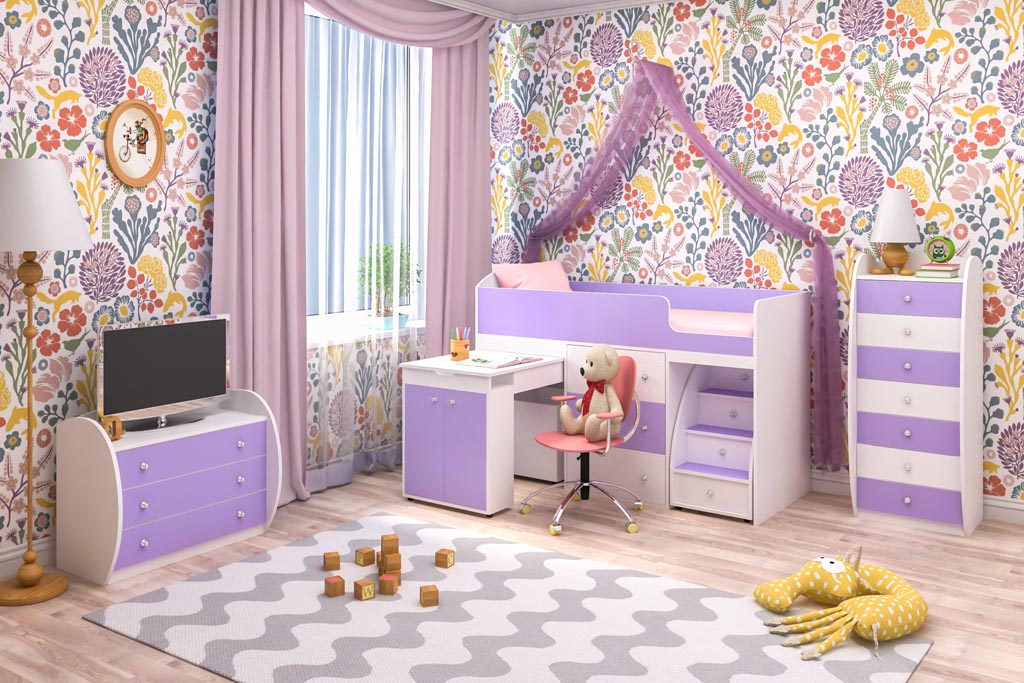 картинка Кровать-чердак Малыш Max 80х180 интернет-магазин Энигуд.ру