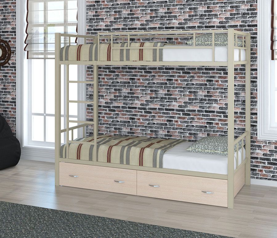 картинка Двухъярусная кровать Валенсия с ящиками от магазина Энигуд.ру