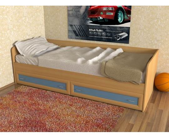картинка Односпальная кровать-тахта с ящиками 317 МДФ интернет-магазин Энигуд.ру