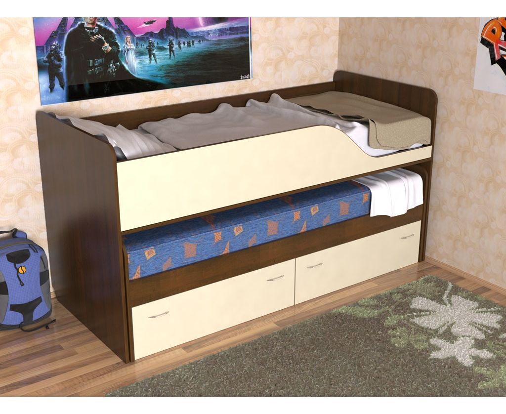 картинка Двухъярусная раздвижная кровать Дуэт-2 интернет-магазин Энигуд.ру