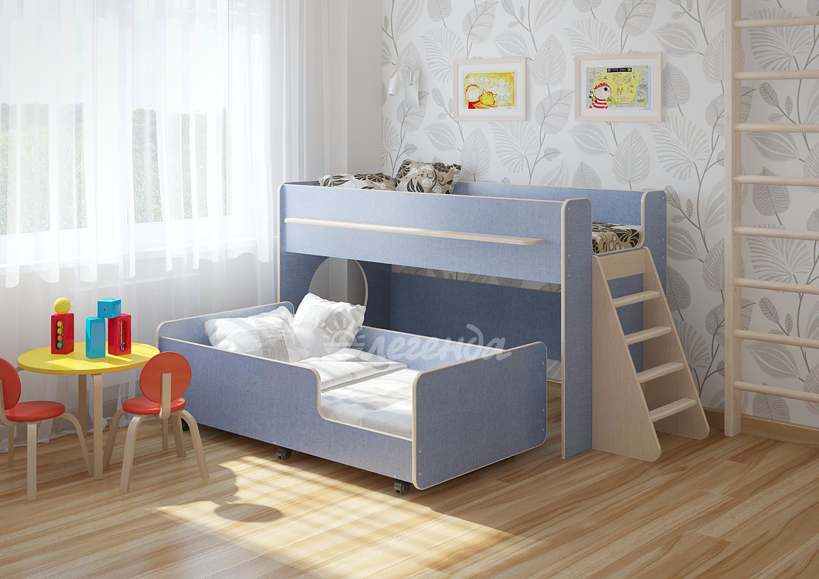 картинка ЛЕГЕНДА-23.3 двухъярусная кровать от магазина Энигуд.ру