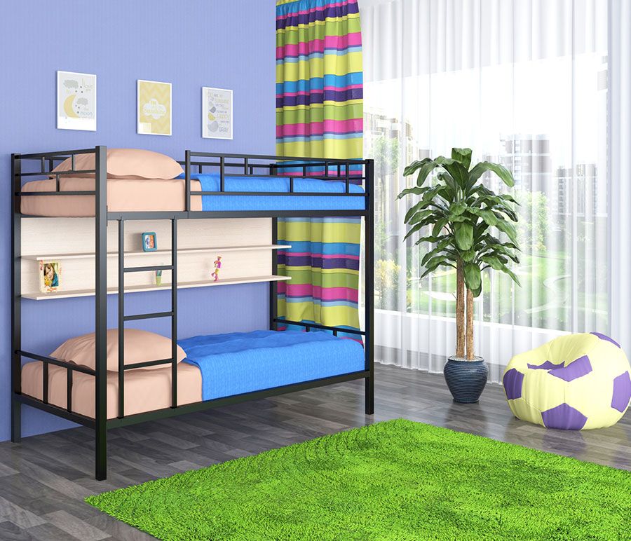 картинка Двухъярусная кровать Ницца с полкой интернет-магазин Энигуд.ру