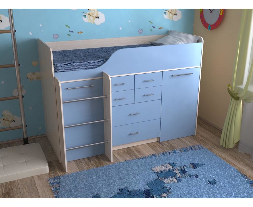 картинка Детская кровать-комод Кузя-8 интернет-магазин Энигуд.ру